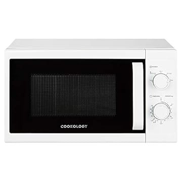 Cookology CMAFS20LWH 800W Freestanding Microwave - Microwave with 20 Litre Capacity and 25cm Turntable - 5 Cooking Power Levels - Quick Defrost Setting and Dial Timer - White