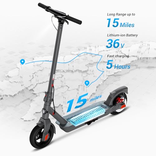 SISIGAD Electric Scooter Adults Peak 500W Motor, 8.5" Solid Tires, 19Mph Speed, Long Miles Range, Scooters for Adults, Foldable E-Scooter for Commuting with Double Braking System, APP Control