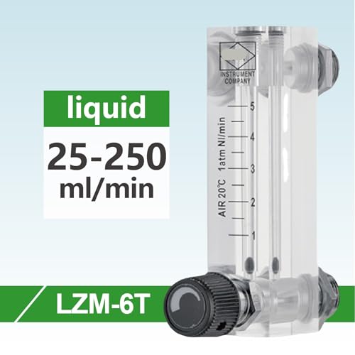 Débitmètre de liquide vertical LZM-6T en panneau acrylique avec filetage G1/4 - 2