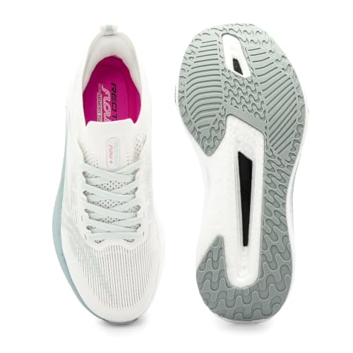 Image of Red Tape Women's Sport Shoes White Knitted Round Toe Lace-Up