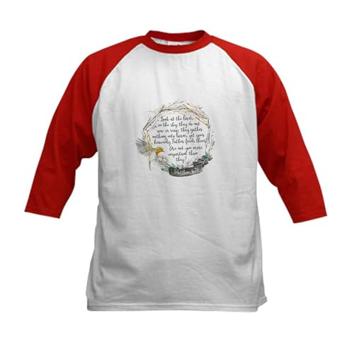 CafePress Birds in The Sky Baseball Jersey Kids Cotton Baseball Jersey, 3/4 Raglan Sleeve Shirt