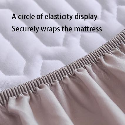 FCLDESHOP Bed Encasement,Thicken Pure Cotton Quilted Non-Slip Fitted Sheets, Cartoon Printed Mattress Sheets for Boys and Girls Bedrooms,Green,150 * 200cm+10cm (1pcs)