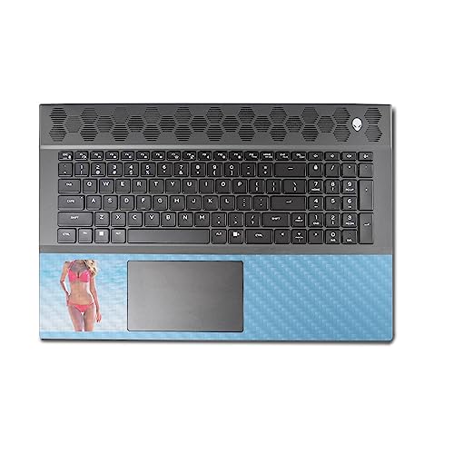 Image of MightySkins Carbon Fiber Skin Compatible with Alienware M18 R1 (2023) Full Wrap Kit - Bikini | Protective, Durable Textured Carbon Fiber Finish | Easy to Apply & Change Styles | Made in The USA