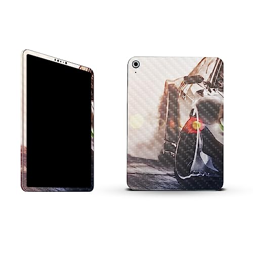 Image of MightySkins Carbon Fiber Skin Compatible with Apple iPad 10.9 inch 10th Gen (2022) Full Wrap Kit - Headlight Flare | Protective, Durable Textured Carbon Fiber Finish | Easy to Apply | Made in The USA