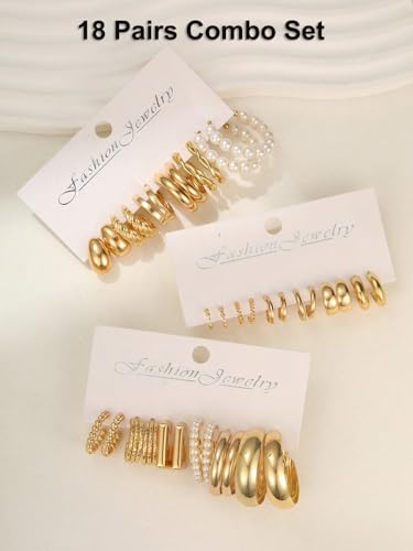 Image of Shining Diva Fashion Stylish Hoop Stud Earrings for Women and Girls