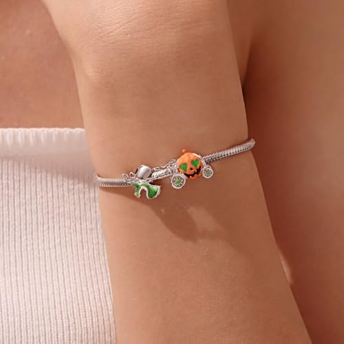 Image of GNOCE Halloween Charm Bracelet Fit Pandora Beads for Women Gift