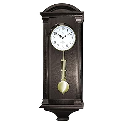JVD 9317-1 Orologio a pendolo in legno da parete con movimento al quarzo suoneria wenstminster