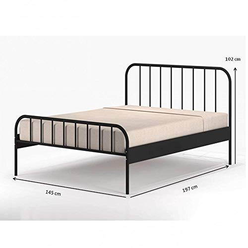 Cama Tubular Casal Julia Espresso Móveis Preto