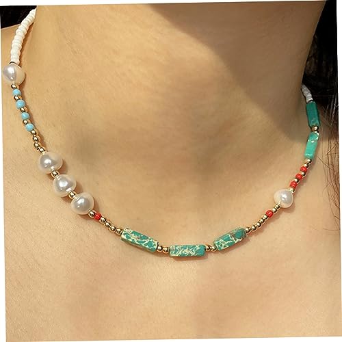 Collier de perles colorées femmes fini les bijoux ternes