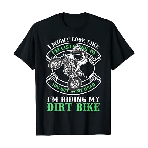Motocross Riders In My Head I'm Riding My Dirt Bike Lovers T-Shirt Cover