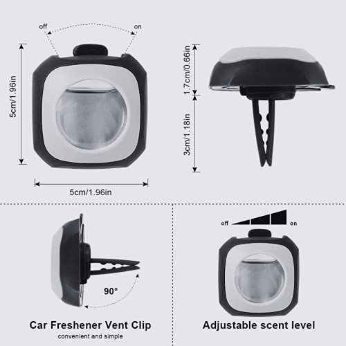 Air Jungles Lavender Zen Scent Car Air Freshener Clip, 6 Freshener Vent Clips, 4Ml Each, Long Lasting, Up To 180 Days Car Refresher Odor Eliminator #TOP5