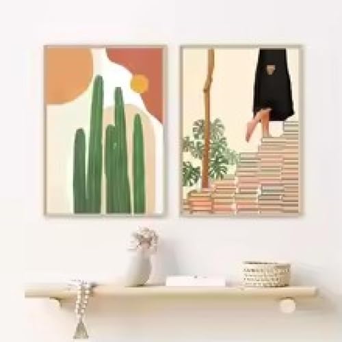 Toile cactus bohème XINBAO 40x60cm sans cadre pour salon