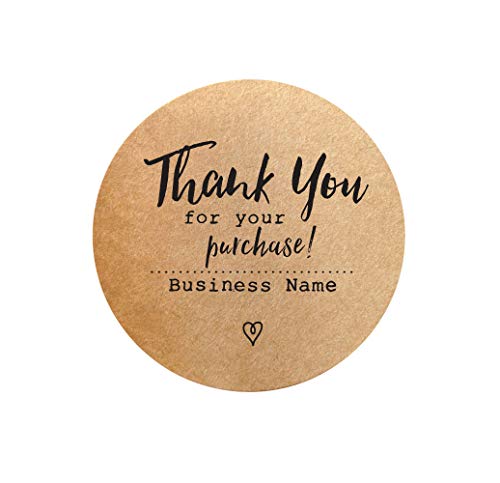 "Show Appreciation with 1.5" Round Kraft Brown Thank You for Your Purchase Sticker Labels"