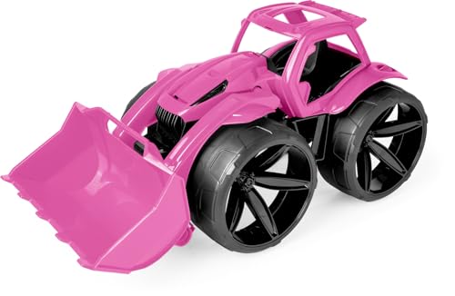 Wader 64560 - Tracteur Maximus en Rose avec pneus Extra Larges, Taille env. 68 cm, pour Enfants à partir de 12 Mois, Convient comme Cadeau pour des Jeux créatifs