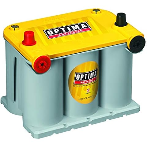 OPTIMA Batteries High Performance D75/25 YellowTop Dual Purpose Sealed AGM Car, Truck and SUV Battery, 620 CCA, Dual Terminal, Maintenance Free, Versitile Mounting Cover