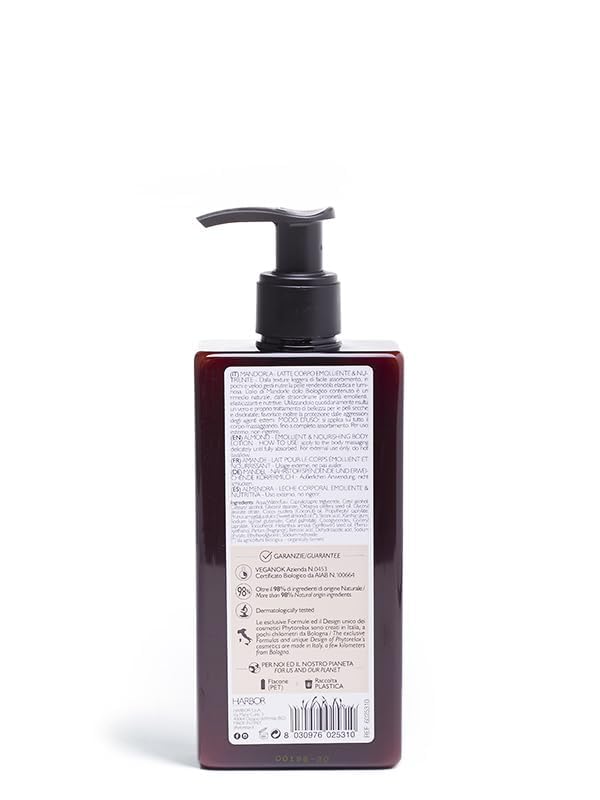 PhytorelaxLaboratories Mandorla Vegan & Organic - Almond Body Lotion - Emolliente & Nutriente - 250 ml (8.4 Fl Oz) 1 unit - Made in Italy [italian import] image 4