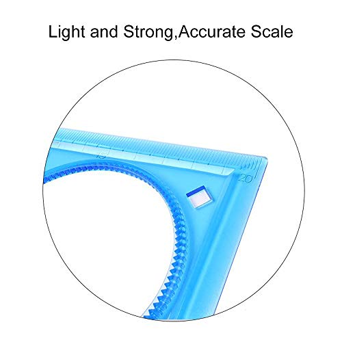 Moniel Modelo de quebra-cabeça de círculo de régua geométrica de plástico Ferramentas de desenho em