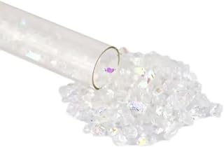 1oz. CBS Dichroic Rainbow Medium Fusible Glass Frit Flakes on Clear - 96 COE