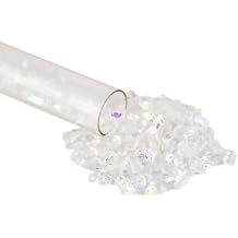 CBS Dichroic Glass Frit Flakes Rainbow on Clear Medium 1oz.Tube 96 COE