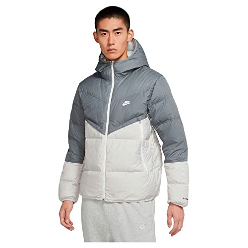 Nike Men Sportswear Storm-FIT Windrunner Hooded Jacket (Large, Smoke Grey/Light Bone/Sail/Sail)