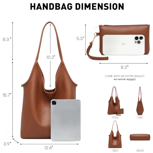 Hobo Bags Purse for Women Soft Slouchy Hobo Shoulder Bag Designer Ladies Large Leather Everyday Handle Handbag3