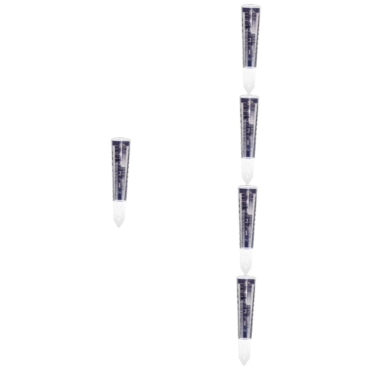 SUPVOX 5pièces Pluviomètre Transparent avec Échelle pour Mesurer La Précipitation Outil De Jardinage Pratique Et pour Extérieur