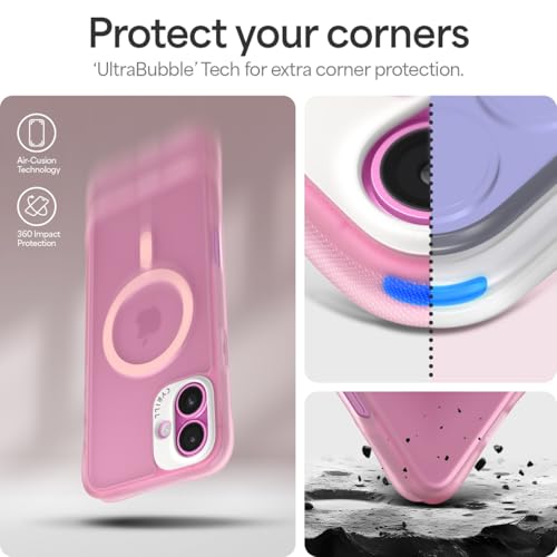 Image of Spigen Cyrill UltraSheer Mag | iPhone 16 Case | iPhone 16 Back Cover | TPU+Poly Carbonate - Pink
