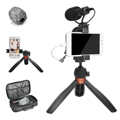 Top Brands Comica CVM-VM10-K2 PRO Smartphone Video Rig with Tripod, External Shotgun Mic, Vlogging Kit for iPhone Android Tiktok YouTube Podcasting Video Recording