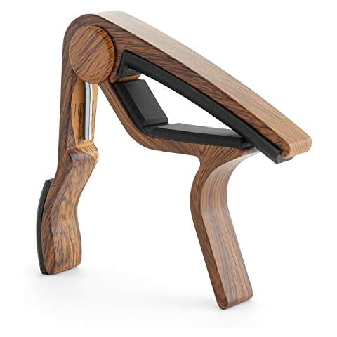 Tiger Dark Wood Trigger Capo for Guitars Cover