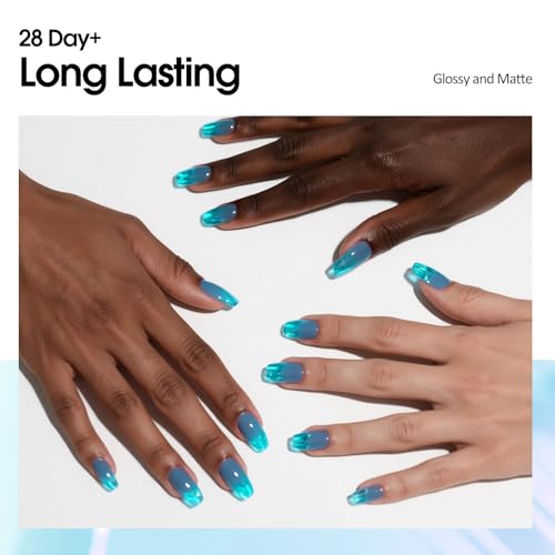 Esmalte en gel Jelly Blue 10ML transparente miniatura 6