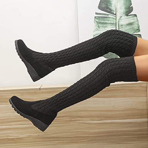 Briskorry Stivaletti da donna eleganti a maglia