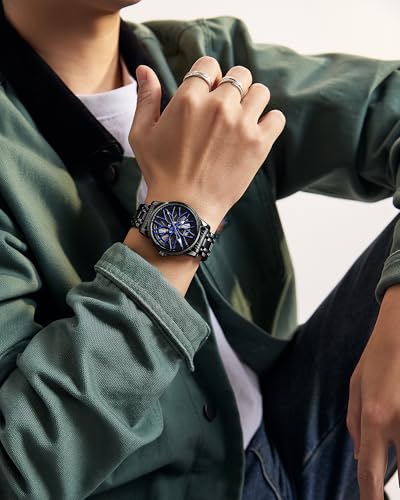 Image of OLEVS Watches for Men Luxury Dress Wirst Watch 42MM Large Dial Stainless Steel Waterproof Luminous Watch Gift