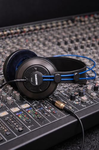 Image of SAMSON SR850B Professional Studio Reference Headphones (Blue)