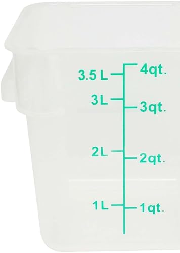 Vista 9 de Tapa cuadrada de plástico verde para contenedores cuadrados de 2 y 4 cuartos de galón. Contenedor cuadrado de almacenamiento de alimentos, 1 pieza