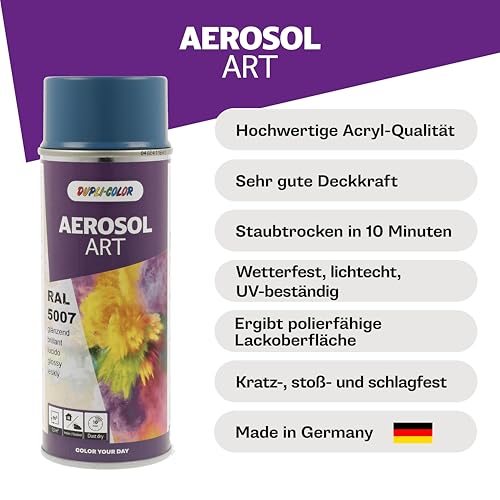 DUPLI-COLOR AEROSOL ART RAL 5007 Brillantblau glänzend 400 ml - Sprühfarbe – Ansicht 3