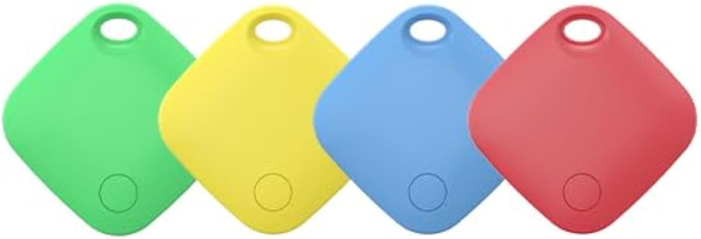 Air Tracker Tag 4 Pack Bluetooth Luggage Tracker tag Locator Works with Apple Find My,Smart Tracker for Suitcase, Bag, Backpack, Wallet,Replaceable Battery Smart tag Item Finder