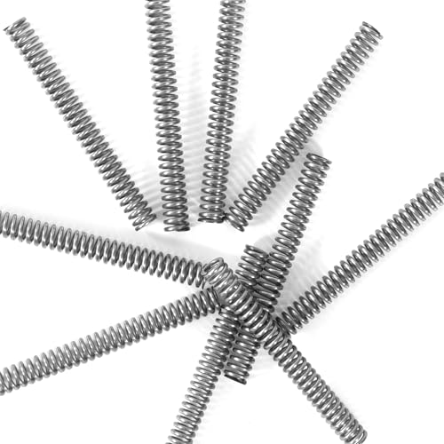 GUNGY Druckfeder Edelstahl Feder Druckfedern 70mm Drahtdurchmesser 1,3mm Außendurchmesser 8mm Länge 70mm Maximale Federkraft 7,4kg 10 Stück