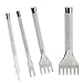 Lacing Chisel Set, High Temperature Heat Treatment Precise Flat Spacing Prong Working Chisel for Industrial(1+2+4+6 Teeth Set)
