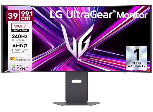 Image of LG 39GX900A 99.1cm (39 Inch) Ultragear OLED (3440x1440) Curved Gaming Monitor, 240Hz, 0.03ms(GtG), NVIDIA G-Sync, AMD FreeSync Premium Pro, HDMI X 2, DP, USB-C, Tilt /Height /Swivel Adjustable (Black)