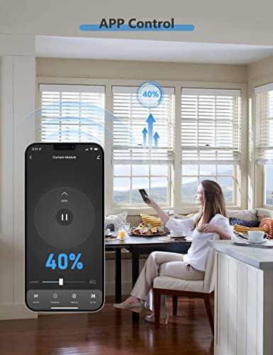 【Fonction pourcentage】Interrupteur Volet Roulant Connecté,Module Volet Roulant WiFi,Commutateur Rideau Stores Intelligent,Compatible avec Alexa Google Home,APP Contrôle,Minuterie,Moteur Mural Mini 4P