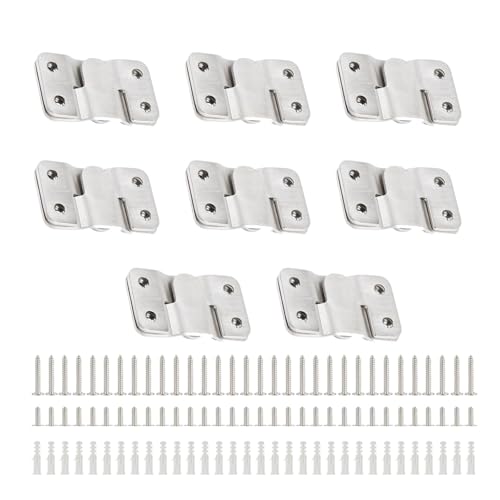 Image of Stainless Steel Interlock Hanging Buckle, Concealed Mount Brackets Z Clip Bracket for Picture Display Art Gallery (16Pcs, Silver)