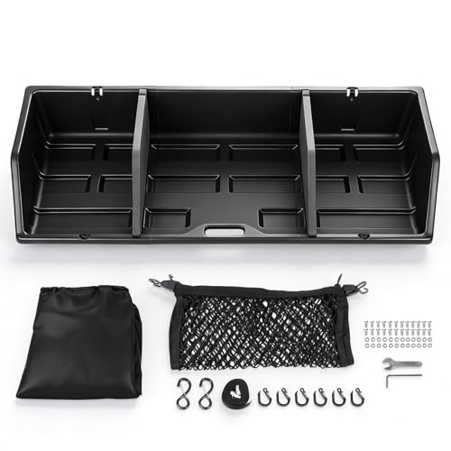 GEARLAST 52 inch Truck Bed Cargo Box Truck Bed Organizers and Storage Truck Bed Storage System with Isolation Netting and Tarpaulin Tailgate-Slide Design for Effortless Loading/Unloading