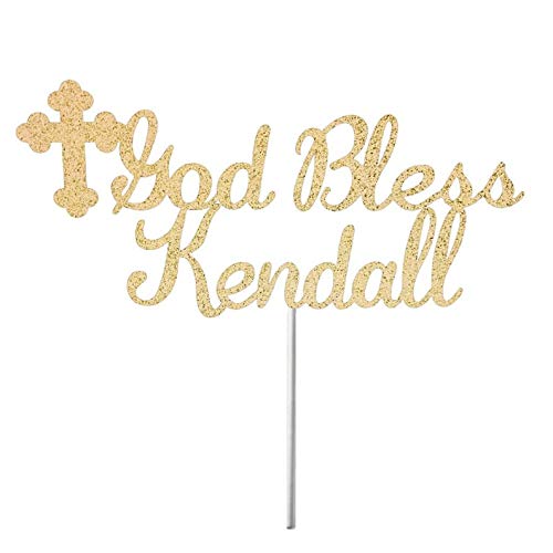 Buy Baptism Cake Topper, god Bless Cake Topper, Cross Cake Topper