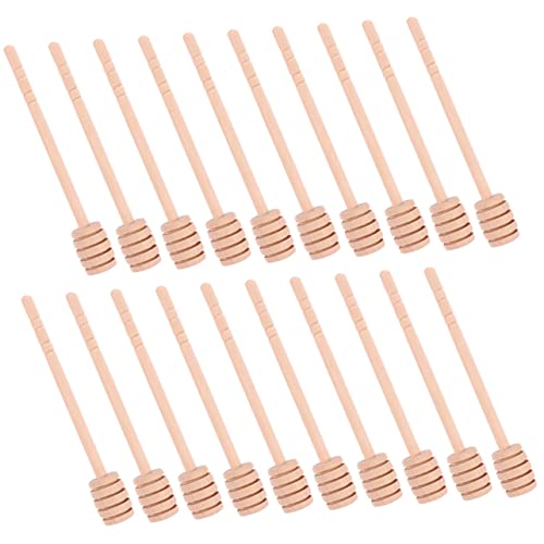 Ciieeo 25Pcs Long Handle Honey Sticks Wooden Honey Dippers for Stirring Tea Coffee Jam for Home Party Use