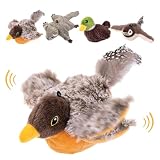 GMTEO Oiseau pour Chat, 2025 Nouveau Jouet Chat Interactif, Jouet Chat Oiseau Qui Bouge, Jouet en Peluche pour Chat, Oiseau Volant pour Chat Jouet pour Chat Chantant (L'oie)