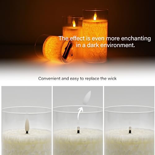 Obrldpao Flameless Candles Battery Operated Candles With Timer,Real Wax Led Candles With Remote Real Wax For Home/Wedding Decor(Ivory) #TOP1