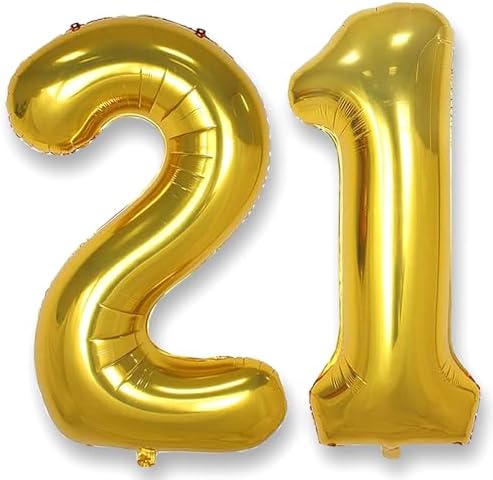 AULE 40 Inch Jumbo Gold Foil Mylar Number Balloons for Men Women ...