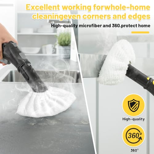 10 Waschbare Mikrofaser-Tuchset (Bodendüse + 5 Handdüse) für Kärcher Dampfreiniger EasyFix SC 2, SC 3, SC 4, SC 5, Ersatztuch für alle Böden, hervorragende Reinigungsergebnisse