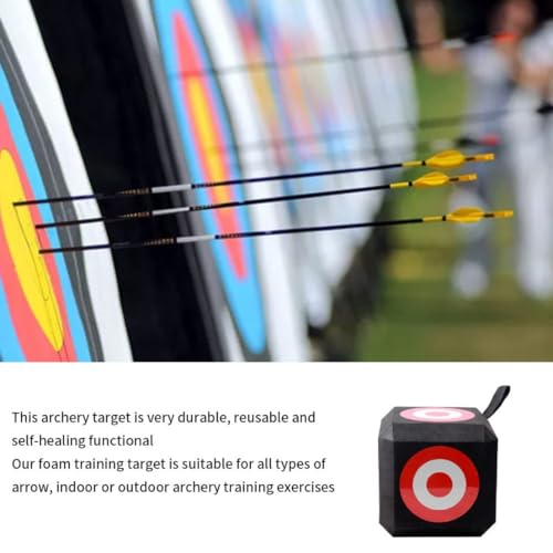 ruixin Archery Targets, Crossbow & Recurve Bow Target, 6-Sided Cube EVA, Black - Image 4