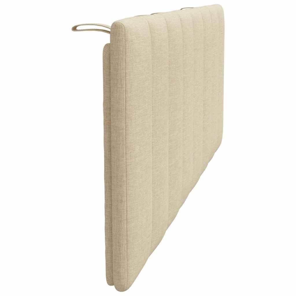 vidaXL Cuscino Testiera Hanko Crema 140 cm in Tessuto